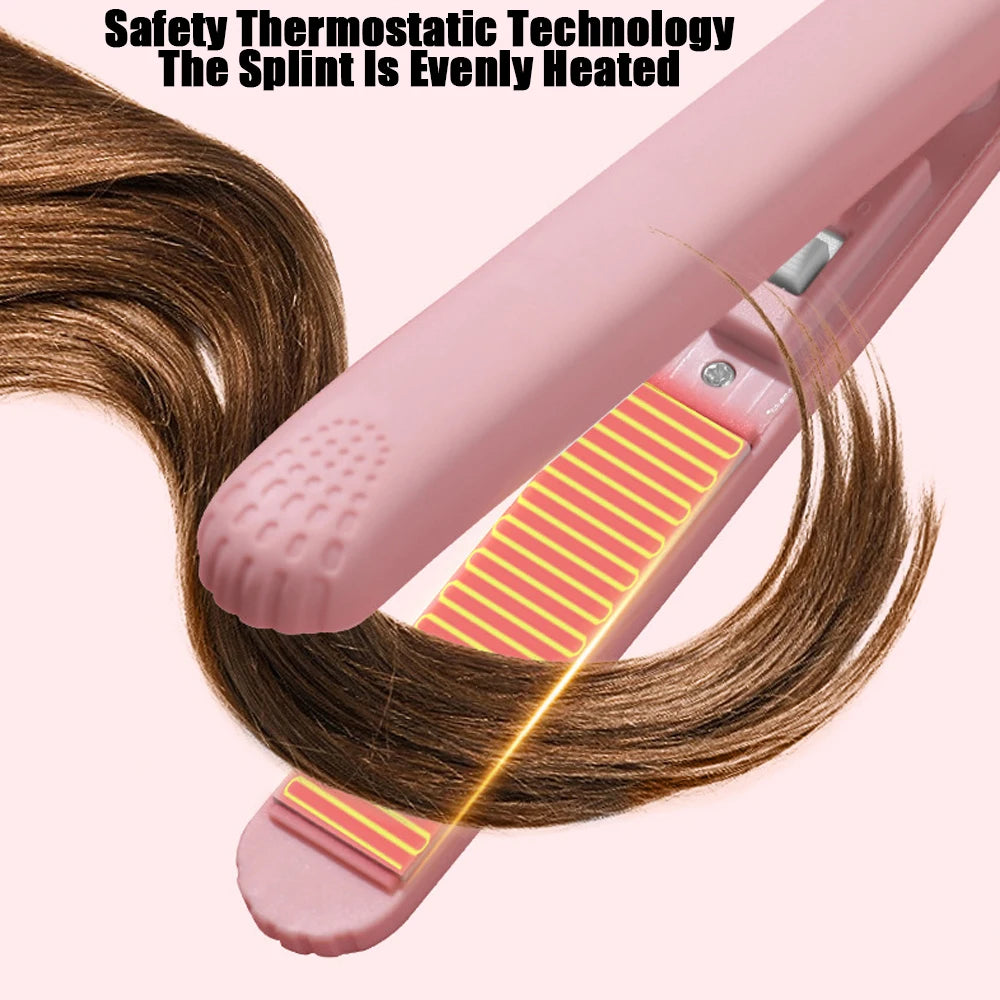 Pink Ceramic Flat Iron Hair Straightener For Smooth Finish Ceramic Floating Plates Quick Heat Up Pro Salon Curler Hair Wand c9f98b-b7.myshopify.com