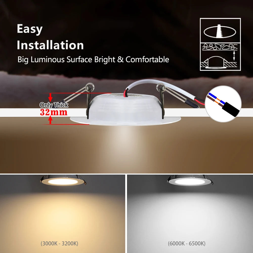 Spot LED Downlight Ceiling AC 220V 240V 7W 9W 12W 15W 18W Spotlight Cold Warm White Round Recessed Lamp LED Spot Light Lighting c9f98b-b7.myshopify.com
