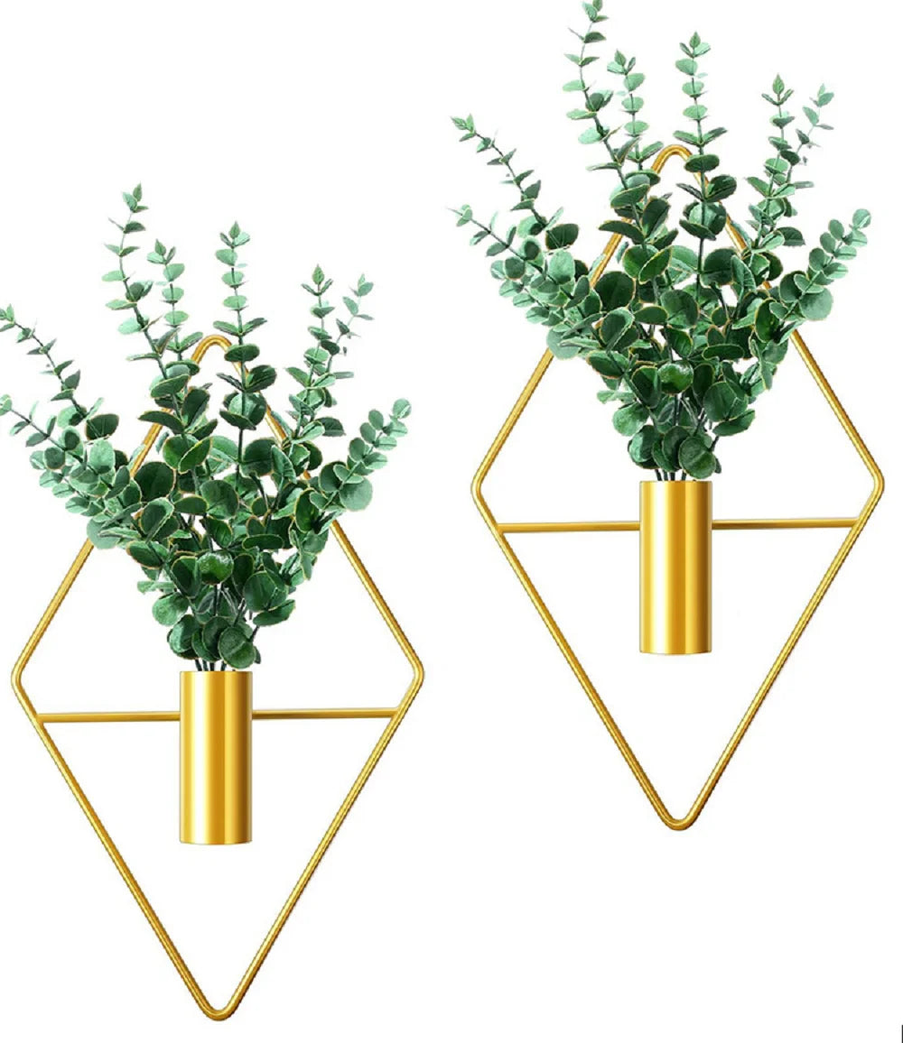 Metal Wall Hunging Vase Modern Creativity Stainless Steel Wall Frame Flower Pot Decor Art Nordic Living Room Home Decoration c9f98b-b7.myshopify.com