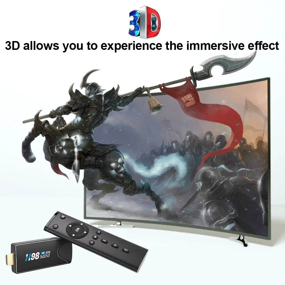 HONGTOP Mini TV Stick H98Mini Android 10 Support 4K HD Video 2.4G/5G WiFi TV Box H.265 Bluetooth Media Player Set Top Box c9f98b-b7.myshopify.com