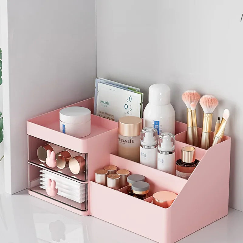 Large Capacity Cosmetic Storage Box Makeup Drawer Organizer Skincare Makeup Stationery Storage Box for Dressing Table Desktop c9f98b-b7.myshopify.com
