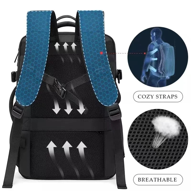 BANGE Travel Backpack Men Business Backpack School Expandable USB Bag Large Capacity 17.3 Laptop Waterproof Fashion Backpack c9f98b-b7.myshopify.com