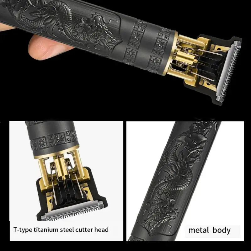 Haircut Razor for Men Rechargeable Clipper Shaver Adult Electric Vintage Clipperrazor Home USB Charging Barber Shop Black Dragon c9f98b-b7.myshopify.com