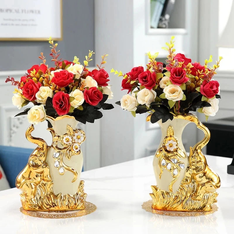 Modern Minimalist Home Living Room Entrance Gold Glass Vase Light Luxury Wind Desktop Flower Container Decorations Ornaments c9f98b-b7.myshopify.com