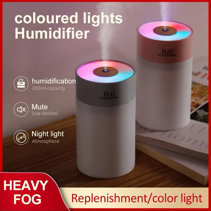Luminous Humidifier Household Desktop Small Water Supplement Spray Air Humidification Usb Car Portable Night Light 260ml c9f98b-b7.myshopify.com