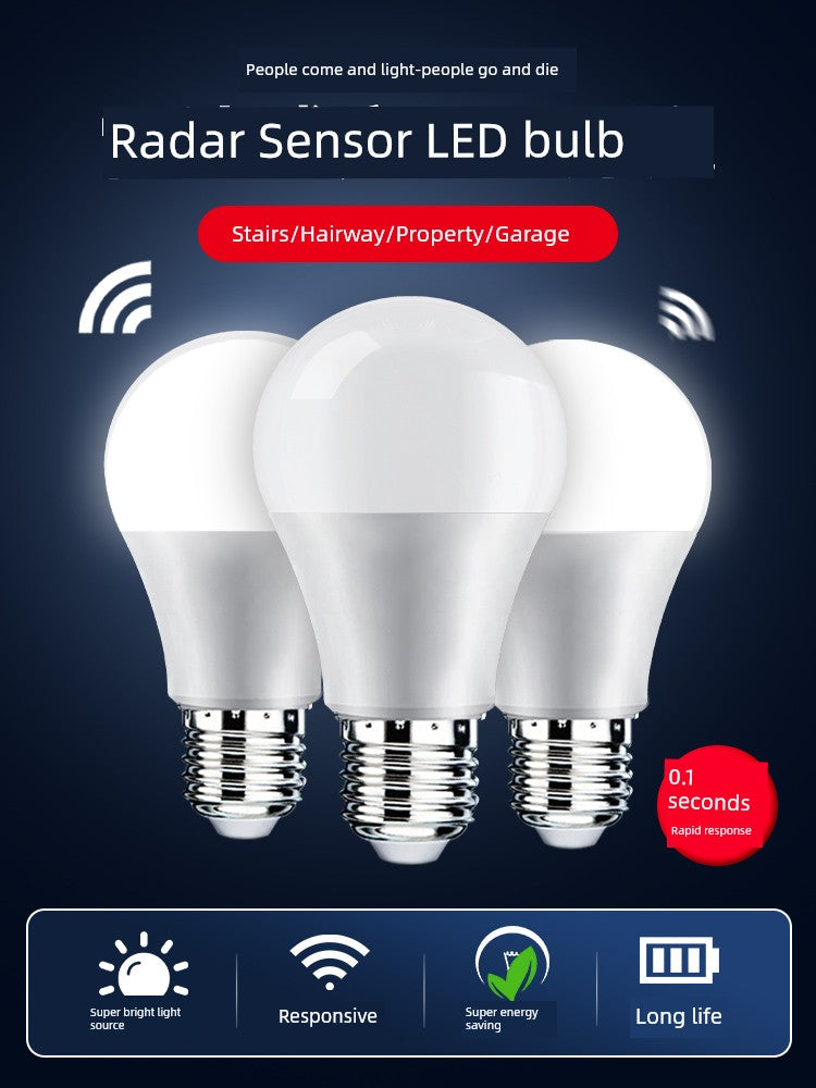 Voice-Activated Sensor Light Sound and Light Control Human Body Radar Infrared Induction Lamp Corridor Corridor Stair Aisle E27 Screw LED Bulb c9f98b-b7.myshopify.com