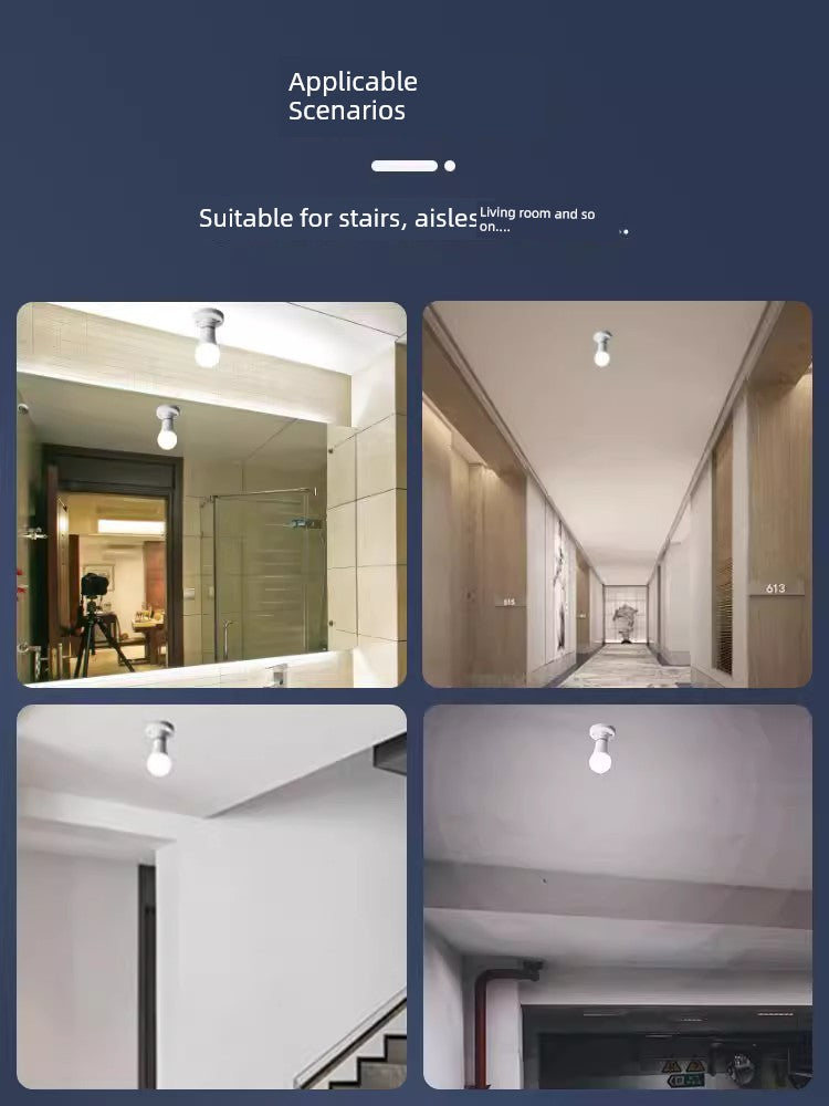 Voice-Activated Sensor Light Sound and Light Control Human Body Radar Infrared Induction Lamp Corridor Corridor Stair Aisle E27 Screw LED Bulb c9f98b-b7.myshopify.com