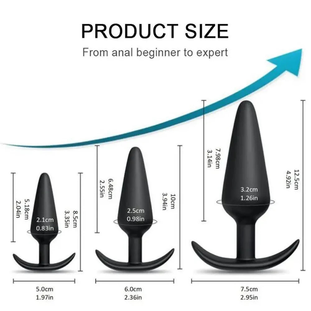 T-Shape Anal Plug Set - Soft Silicone Butt Plug Stimulator, Prostate Massager for Men & Women, Adult Sex Toys c9f98b-b7.myshopify.com
