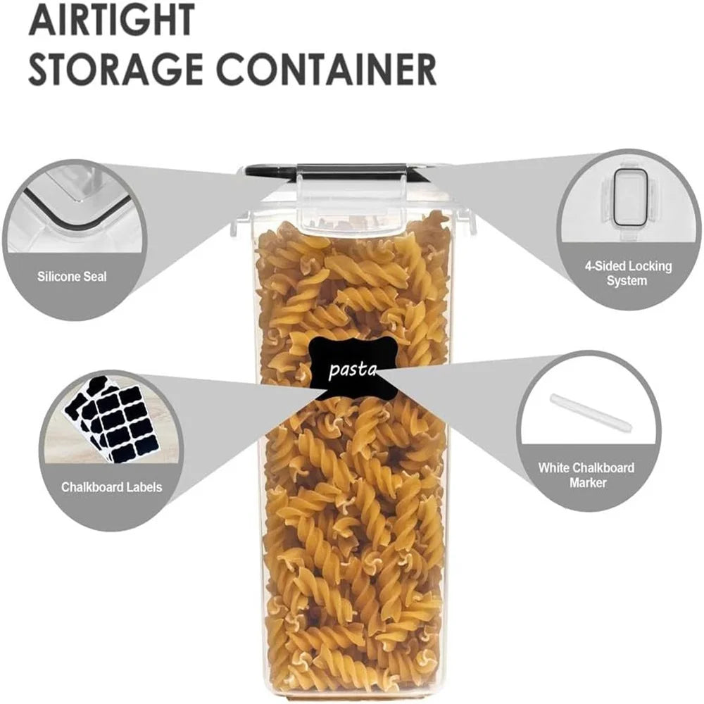 Kitchen 7pcs Food Containers Set BPA Free Plastic Airtight Storage Box With 10stickers and Pen c9f98b-b7.myshopify.com