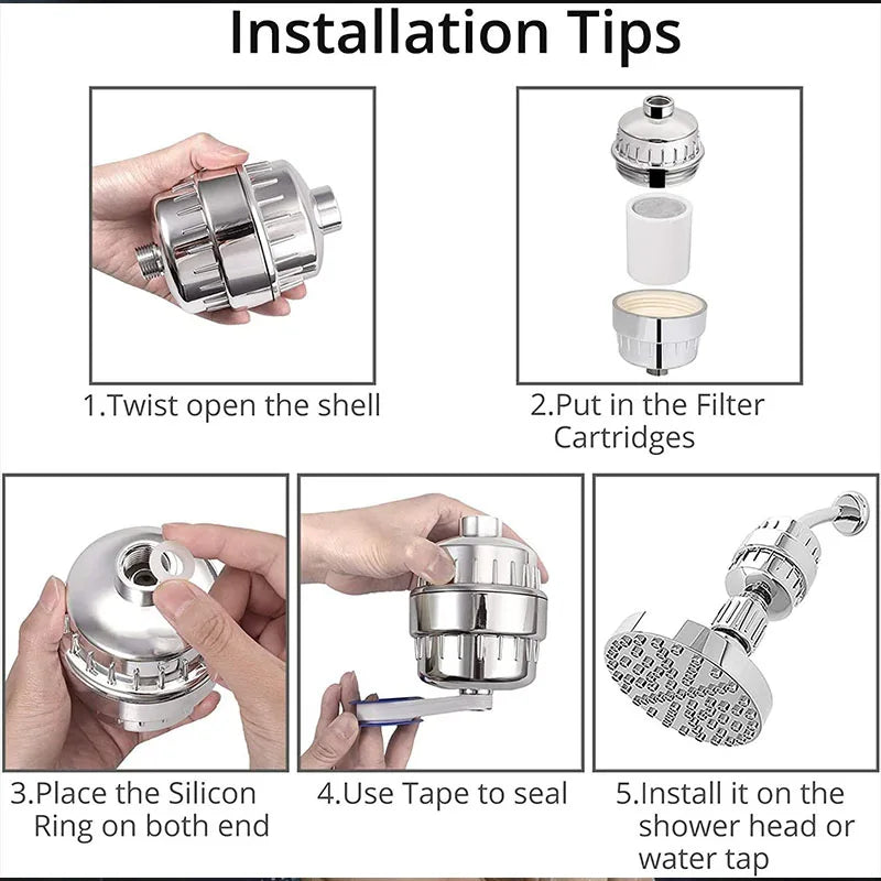 20-Stage Shower Water Filter for Bathroom Faucets | Removes Chlorine & Softens Hard Water c9f98b-b7.myshopify.com
