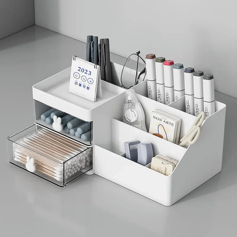 Large Capacity Cosmetic Storage Box Makeup Drawer Organizer Skincare Makeup Stationery Storage Box for Dressing Table Desktop c9f98b-b7.myshopify.com