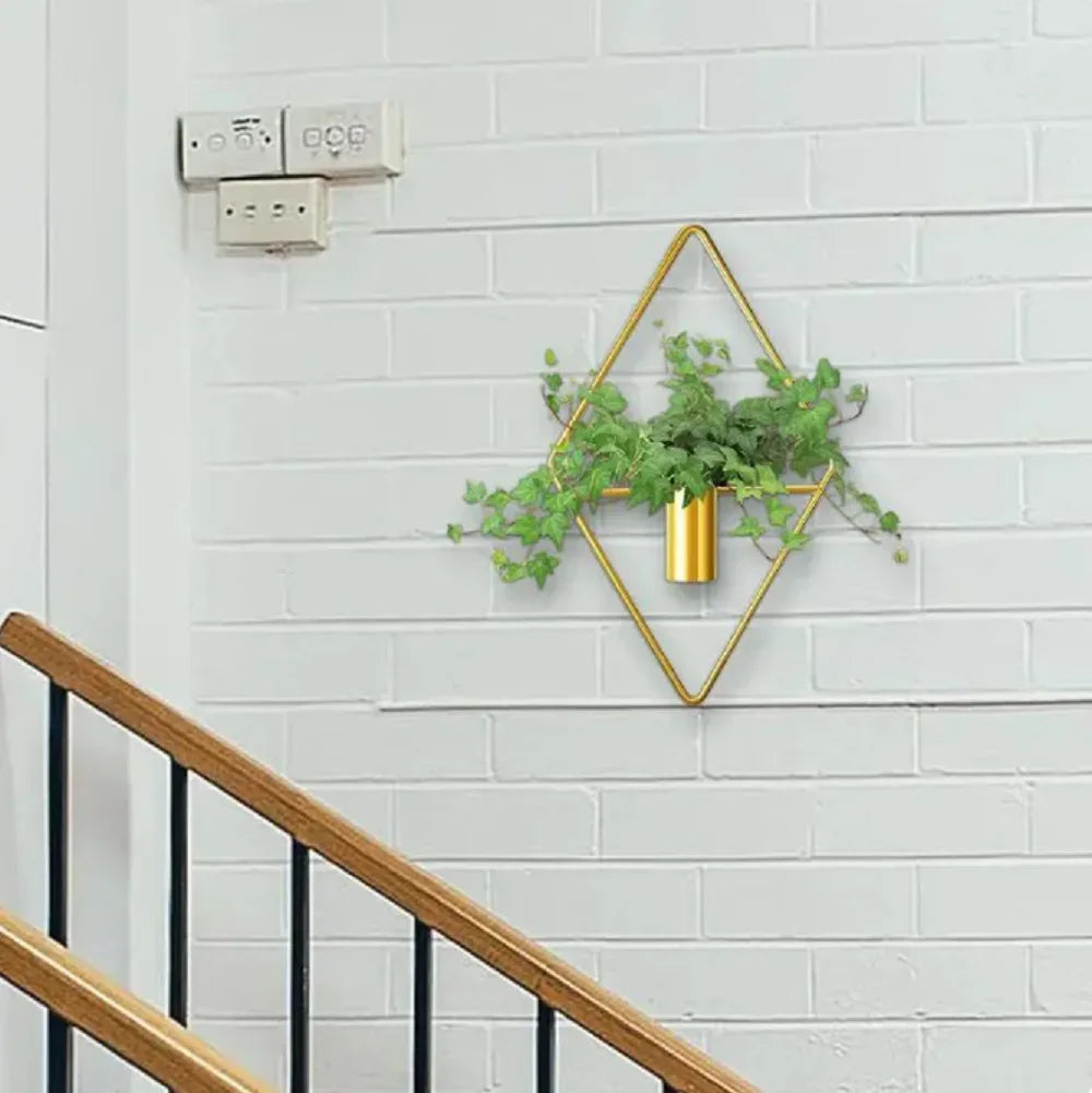 Metal Wall Hunging Vase Modern Creativity Stainless Steel Wall Frame Flower Pot Decor Art Nordic Living Room Home Decoration c9f98b-b7.myshopify.com
