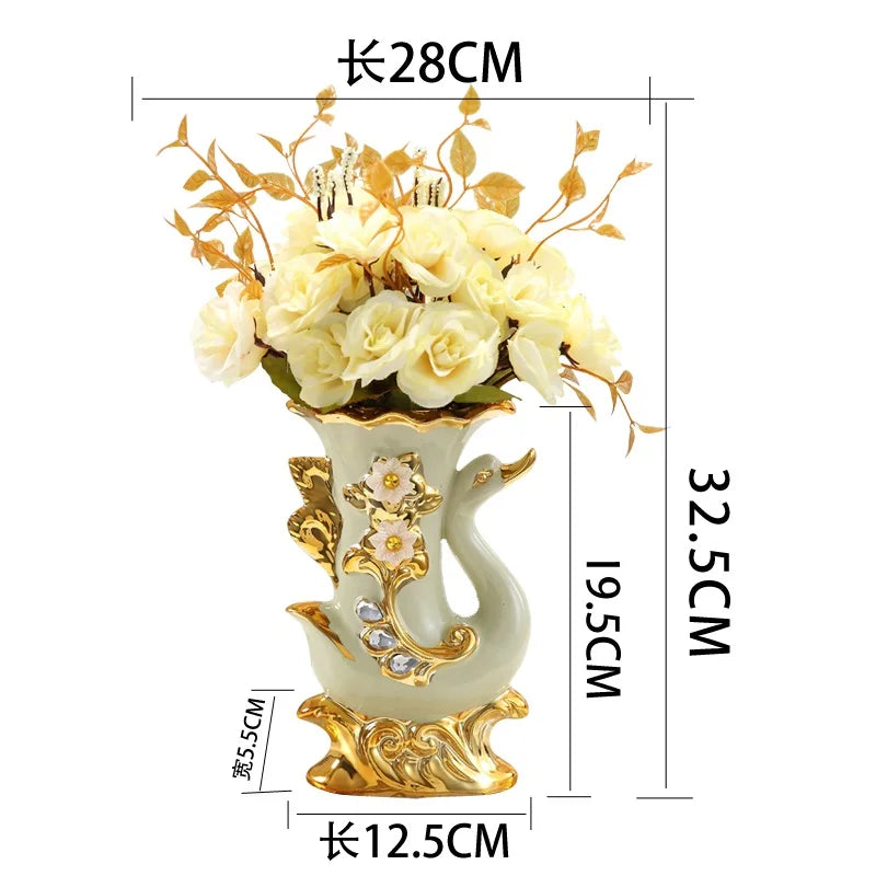 Modern Minimalist Home Living Room Entrance Gold Glass Vase Light Luxury Wind Desktop Flower Container Decorations Ornaments c9f98b-b7.myshopify.com