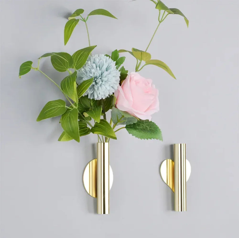 Metal Wall Hunging Vase Modern Creativity Stainless Steel Wall Frame Flower Pot Decor Art Nordic Living Room Home Decoration c9f98b-b7.myshopify.com