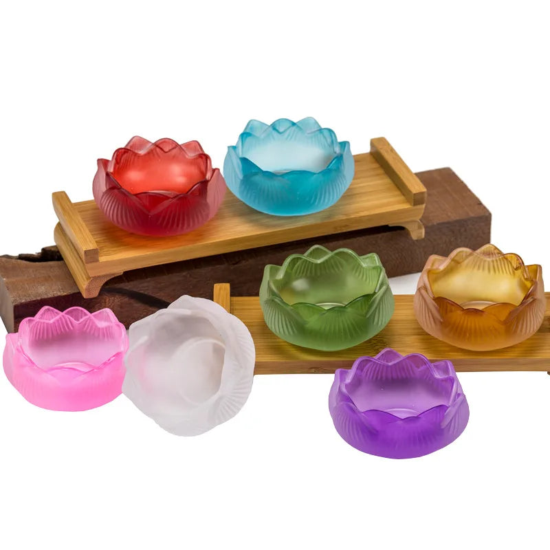 Seven Colors Crystal Incensee Burner Glass Lotus Candle Holders Handicraft Decoration for Home Buddha Mini Zen Cone Censer c9f98b-b7.myshopify.com