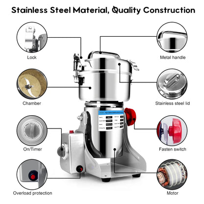 Big Capacity 800G 3000W Herb Grinder Coffee Machine Grain Spices Mill Medicine Wheat Mixer Dry Food Grinder c9f98b-b7.myshopify.com