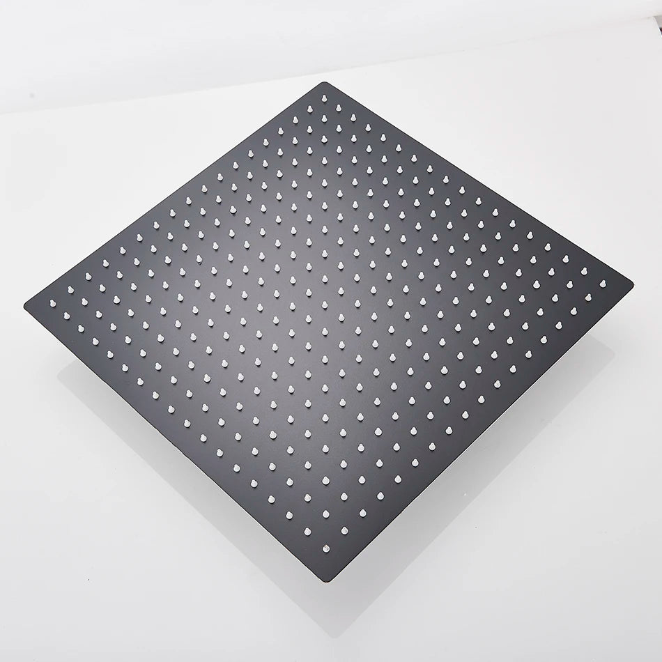 Ultra-thin Black 16-Inch Square Rainfall Shower Head c9f98b-b7.myshopify.com