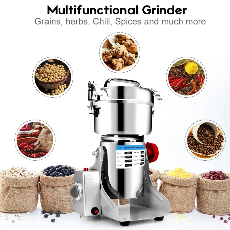 Big Capacity 800G 3000W Herb Grinder Coffee Machine Grain Spices Mill Medicine Wheat Mixer Dry Food Grinder c9f98b-b7.myshopify.com