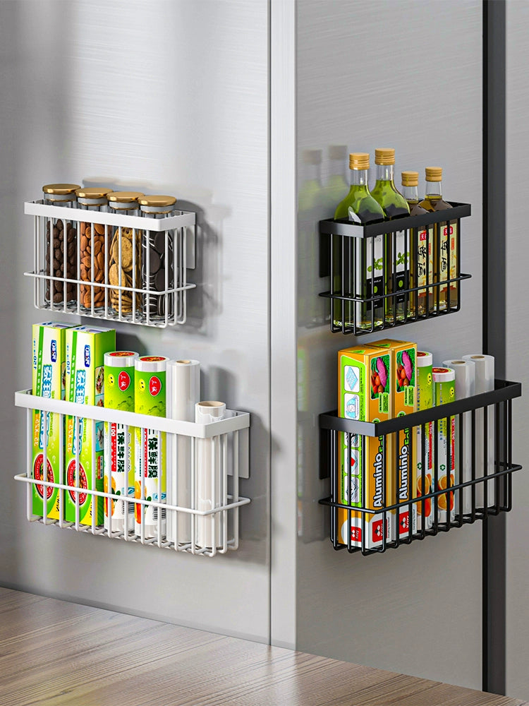 Kitchen Refrigerator Magnetic Storage Rack Freshness Protection Package Paper Towel Punch-Free Outer Side Seasoning Plastic Wrap Storage Rack Handy Gadget c9f98b-b7.myshopify.com