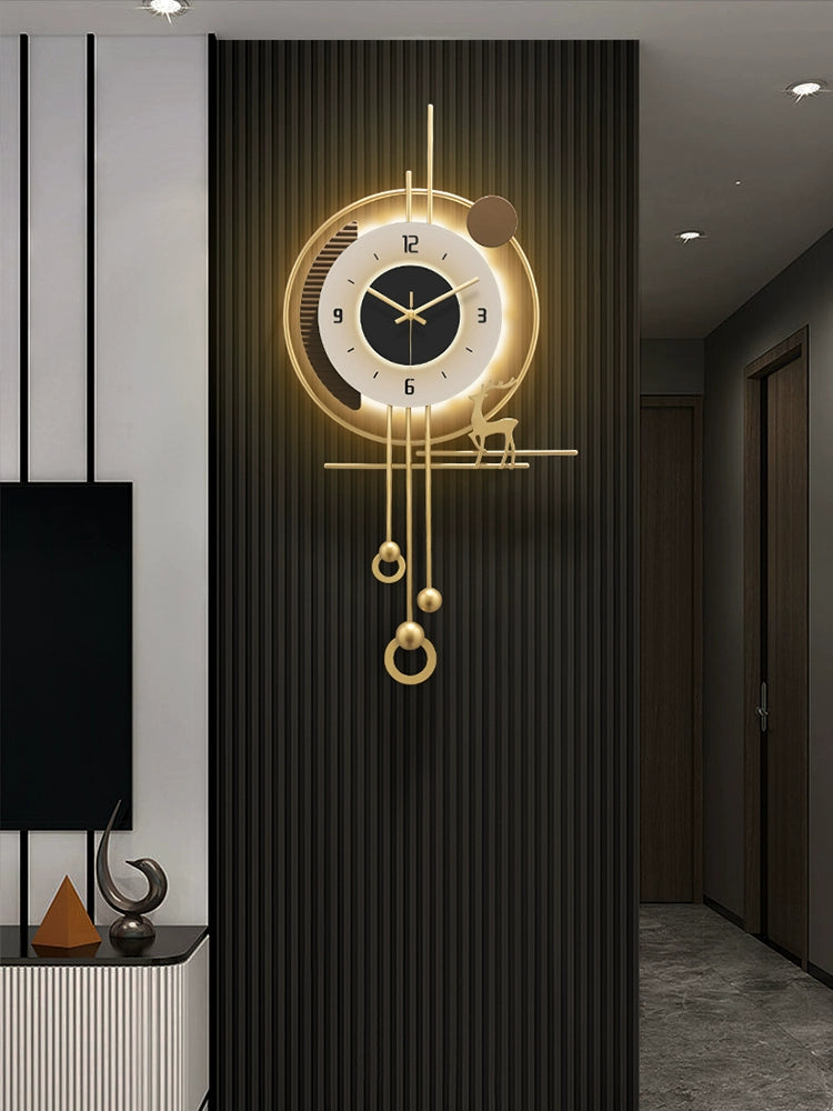 Decorative Hanging Clock for Living Room Fancy Elegant Wood Grille c9f98b-b7.myshopify.com