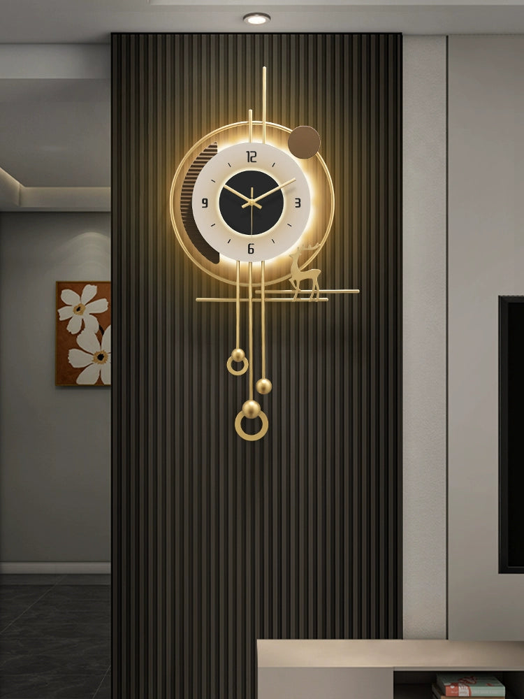 Decorative Hanging Clock for Living Room Fancy Elegant Wood Grille c9f98b-b7.myshopify.com