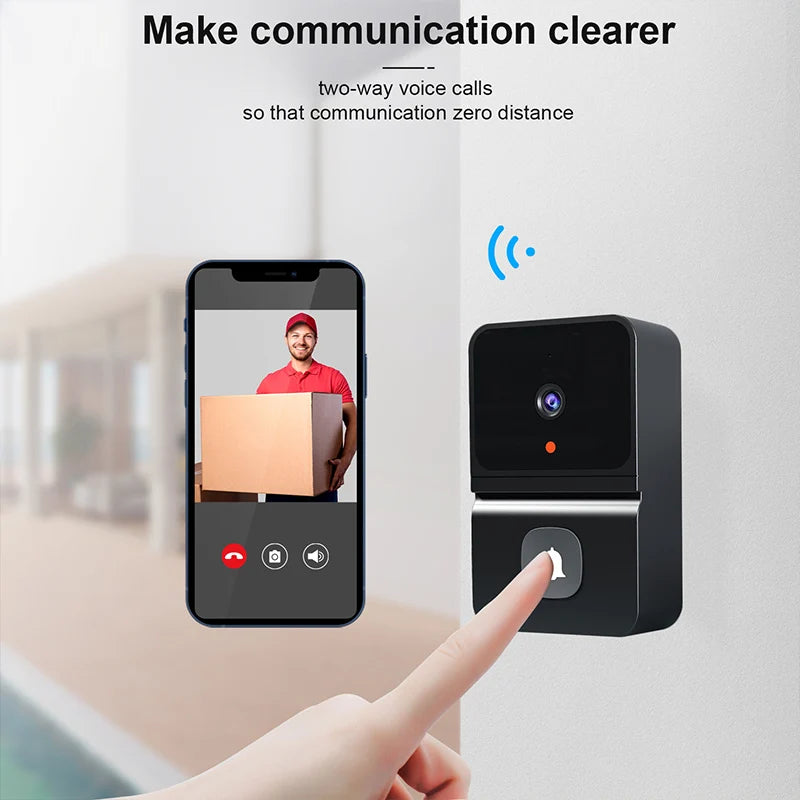 Wireless Video Doorbell with WiFi, HD Camera, Night Vision, Video Intercom, Voice Change, and Home Monitor for Phone Integration c9f98b-b7.myshopify.com