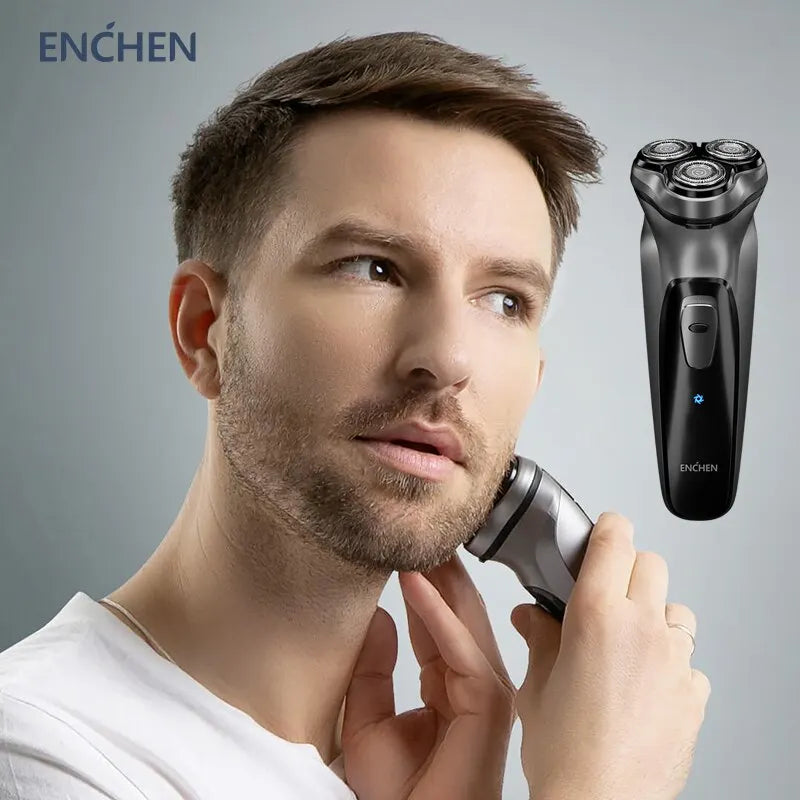 ENCHEN Blackstone Electrical Rotary Shaver for Men 3D Floating Blade Washable Type-C USB Rechargeable Shaving Beard Machine c9f98b-b7.myshopify.com