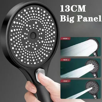 13CM Big Panel Large Flow Shower Head 3 Modes Adjustable High Pressure Water-saving Shower Mixer Nozzles Bathroom Accessories c9f98b-b7.myshopify.com