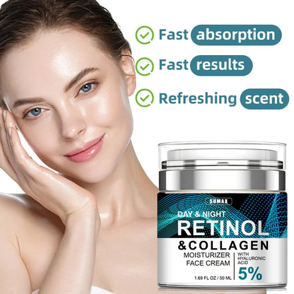 Sumax Retinol Collagen Face Cream 50ml Moisturizer with Hyaluronic Acid 5% Moisturizing Firming Brightening skincare c9f98b-b7.myshopify.com