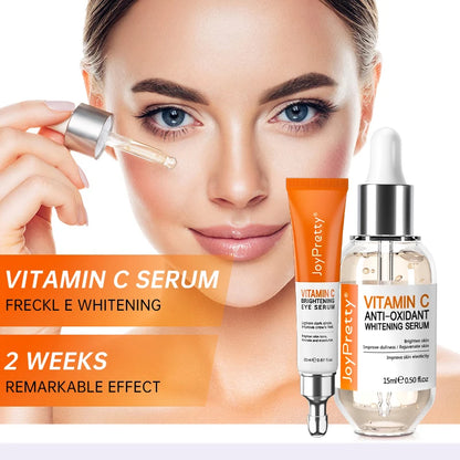 JoyPretty Vitamin C for Face Whitening Dark Spots Removal Cream Skincare Kits Eye Lightening Moisturizing Facial Serum Skin Care c9f98b-b7.myshopify.com