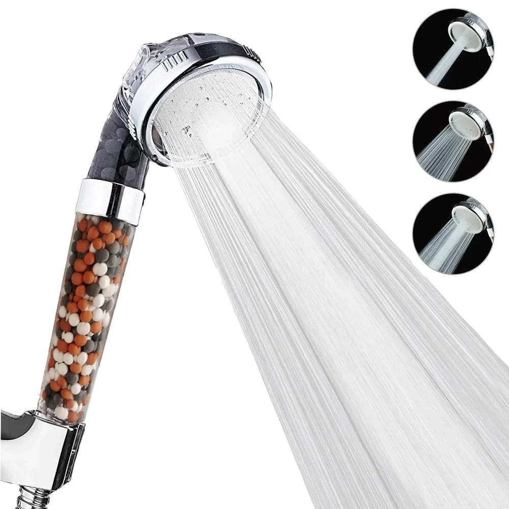 New 3 Functions High Pressure SPA Shower Head Water Saving Handheld Rainfall Bathroom Accessories Anion Filter Shower c9f98b-b7.myshopify.com