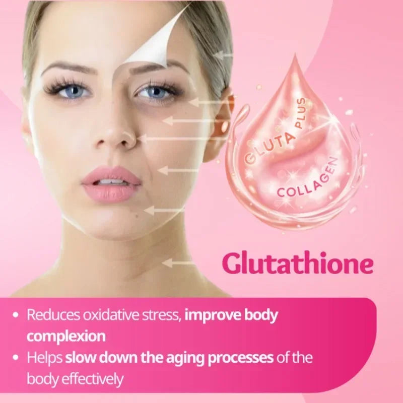 60pcs Glutathione Whitening, Collagen, Glowing, Anti-aging, Skincare, Shaping, Remove Melanin Antioxidant c9f98b-b7.myshopify.com