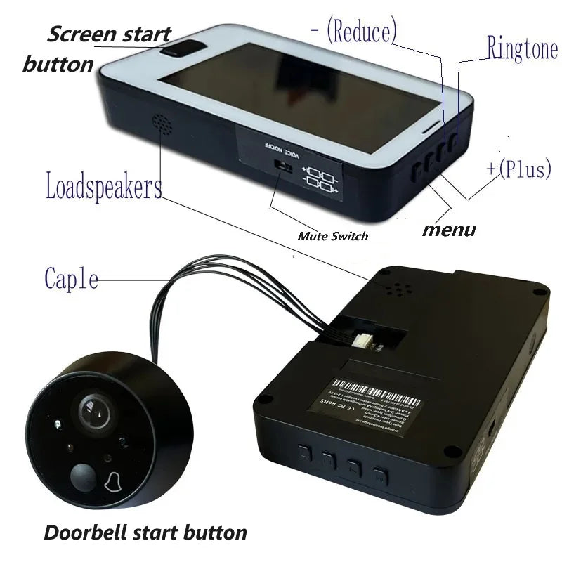 4.3-Inch Video Peephole Viewer with IR Night Vision c9f98b-b7.myshopify.com