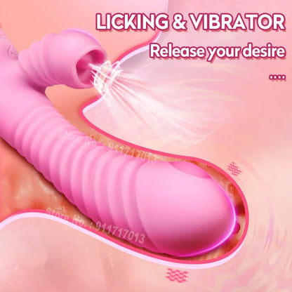 2 In 1 Licking Machine Vibrator For Women Clitoris Stimulator G-Spot Powerful Vibro Dildo Wand Female Clit Sucker Adult Sex Toys c9f98b-b7.myshopify.com