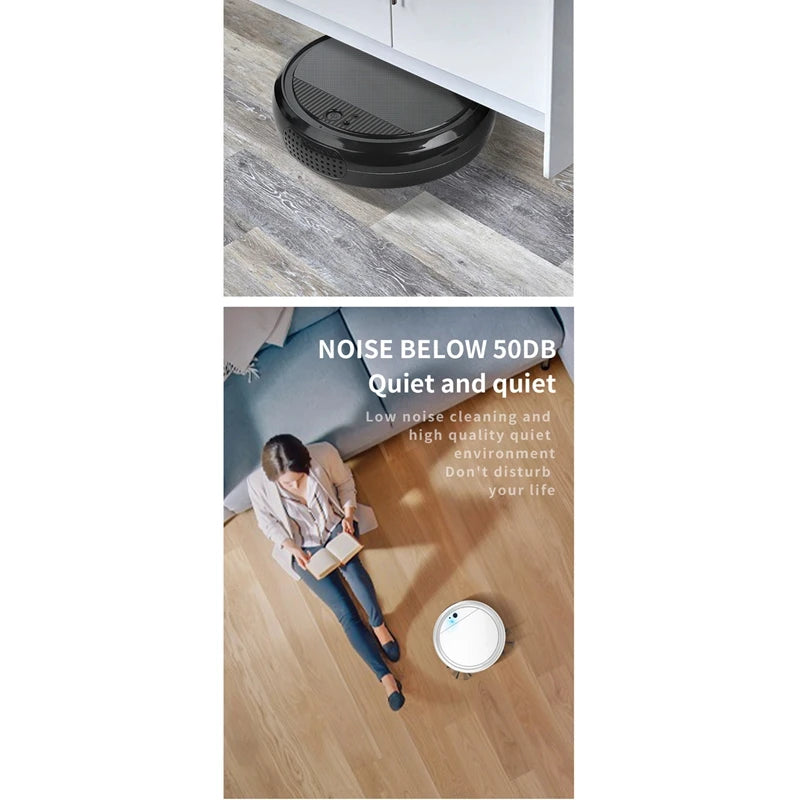 Automatic Wireless Robot Vacuum Cleaner - Smart Dry & Wet Cleaning, Self-Charging