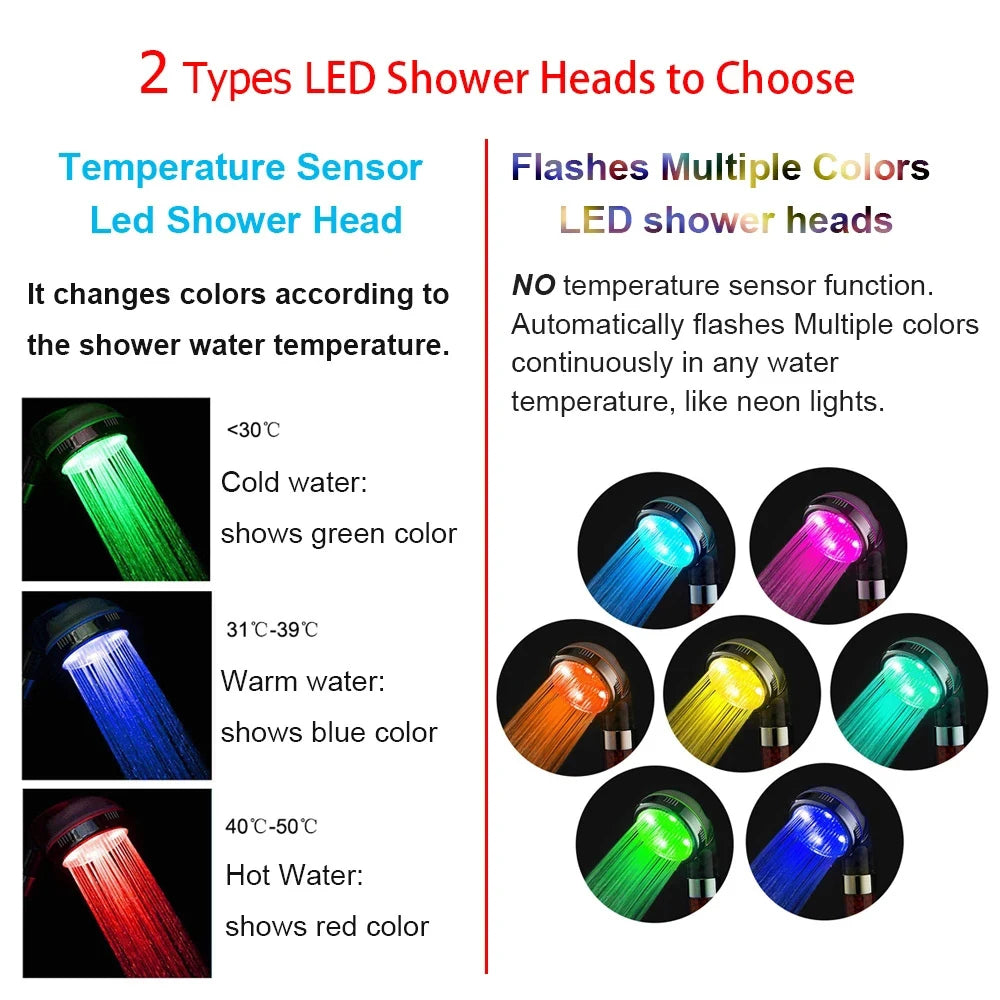 LED 3/7 Colors Shower Head Automatically Color-Changing LED Shower Light Water Saving Shower Head Bathroom Accessorries c9f98b-b7.myshopify.com