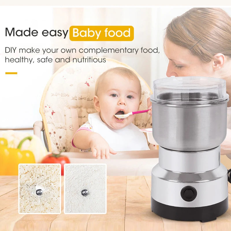 Mini Electric Grinder Household 300ml Ultrafine Baby Food Pulverizer Coffee Grinder Spice Pepper Grinder Grain Mill 2/4 Blades c9f98b-b7.myshopify.com