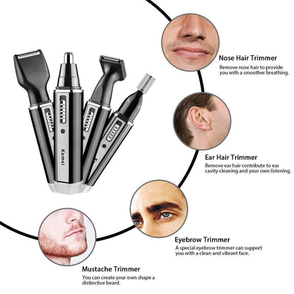 4-in-1 Rechargeable Nose Trimmer and Beard Trimmer for Men - Ear, Eyebrow, and Nose Hair Removal Clean Machine c9f98b-b7.myshopify.com