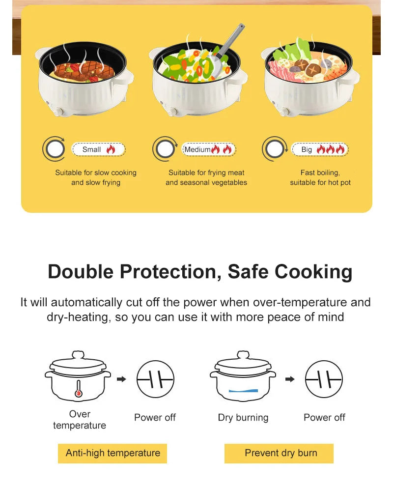 220V Multi Cookers Single/Double Layer Electric Pot 1-2 People Household Non-stick Pan Hot Pot Rice Cooker Cooking Appliances c9f98b-b7.myshopify.com