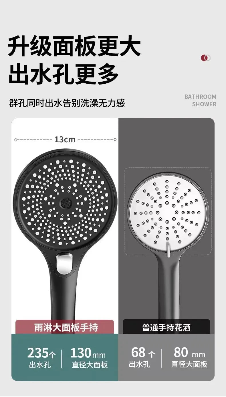 13CM Big Panel Large Flow Shower Head 3 Modes Adjustable High Pressure Water-saving Shower Mixer Nozzles Bathroom Accessories c9f98b-b7.myshopify.com