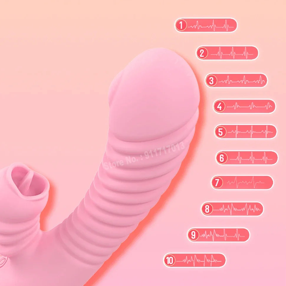 2 In 1 Licking Machine Vibrator For Women Clitoris Stimulator G-Spot Powerful Vibro Dildo Wand Female Clit Sucker Adult Sex Toys c9f98b-b7.myshopify.com