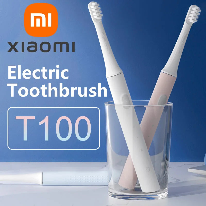 XIAOMI Mijia T100 Sonic Electric Toothbrush Mi Smart Waterproof Tooth Head Brush IPX7 Rechargeable USB for Teeth Brush Whitening c9f98b-b7.myshopify.com