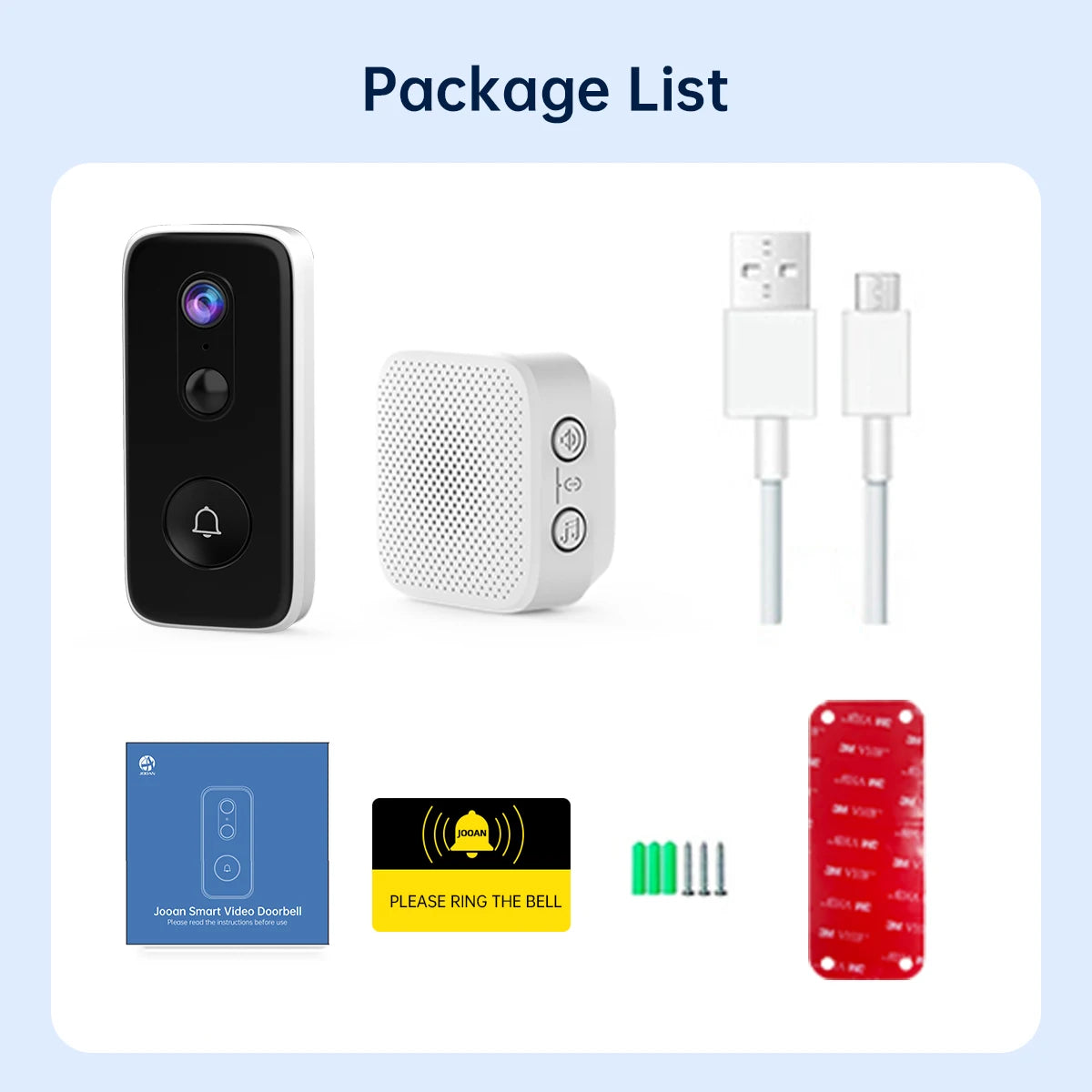 JOOAN Intelligent WiFi Doorbell With Camera Smart Home 3MP WiFi Video Doorbell Outdoor Battery Powered Security Video Intercom c9f98b-b7.myshopify.com