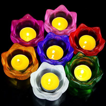 Seven Colors Crystal Incensee Burner Glass Lotus Candle Holders Handicraft Decoration for Home Buddha Mini Zen Cone Censer c9f98b-b7.myshopify.com