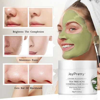 Green Tea Tree Clay Mask Facial Cleans Cream Black Dots Blackheads Remove Mask Against Acne Treatment Cream Sleep Mask Skin Care c9f98b-b7.myshopify.com