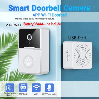 JETTING Wireless Video Doorbell with HD Camera, 2-Way Audio, Night Vision, Motion Detection, and Door Chime c9f98b-b7.myshopify.com