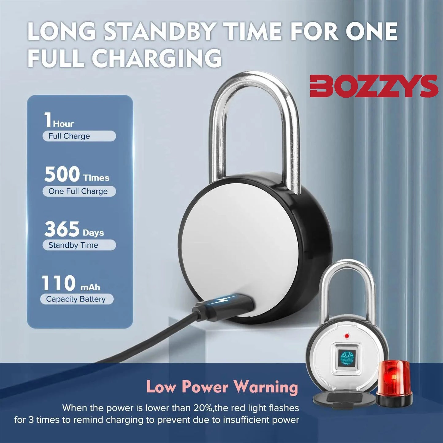 BOZZYS Tuya Smart Fingerprint Lock - Mobile Remote Access, Bluetooth Unlock, Waterproof Zinc Alloy Electronic Lock for Home Use c9f98b-b7.myshopify.com