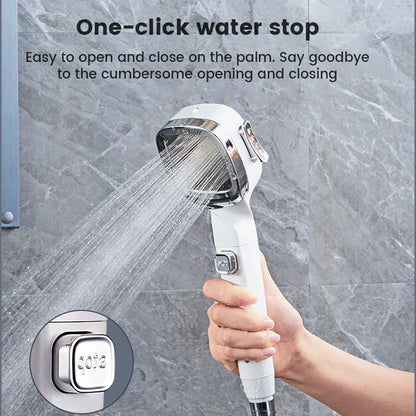 High Pressure Shower Head Water Saving 3 Modes Shower Heads Adjustable One-Key Stop Water Massage Sprayer Bathroom Accessories c9f98b-b7.myshopify.com