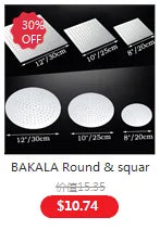 BAKALA Round & Square Stainless Steel Ultra-thin Showerheads 16/12/10/8 Inch Rainfall Shower Head Rain Shower BLACK Finish c9f98b-b7.myshopify.com