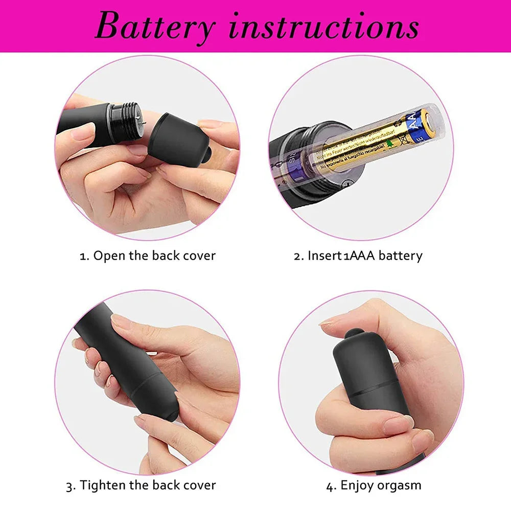 10 Speed Mini Bullet Vibrator - Waterproof Clitoral Stimulator for Women, Dildo Vibrator for Vagina and External Use c9f98b-b7.myshopify.com